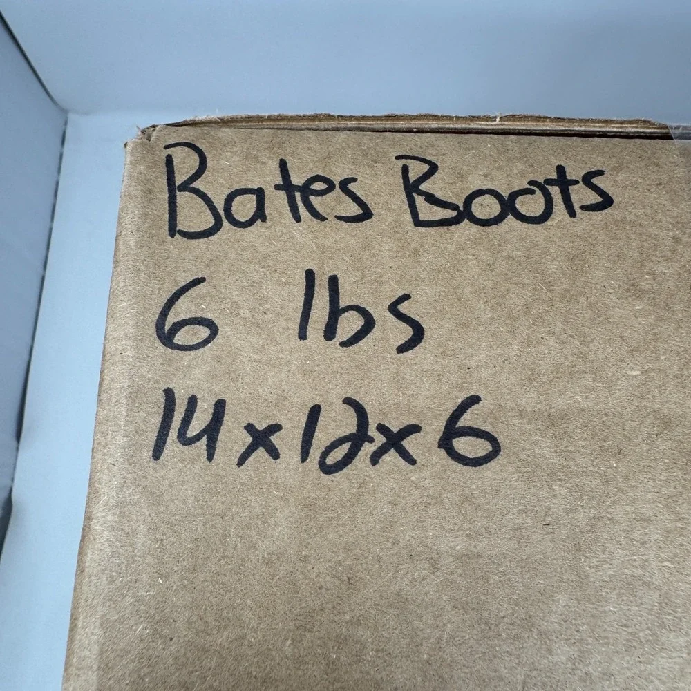 Vintage 2012 Bates Army Navy Black Leather Safety Boots E21508A Men's Size 9.5 R